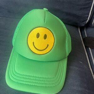 Green Smiley Face Trucker Hat